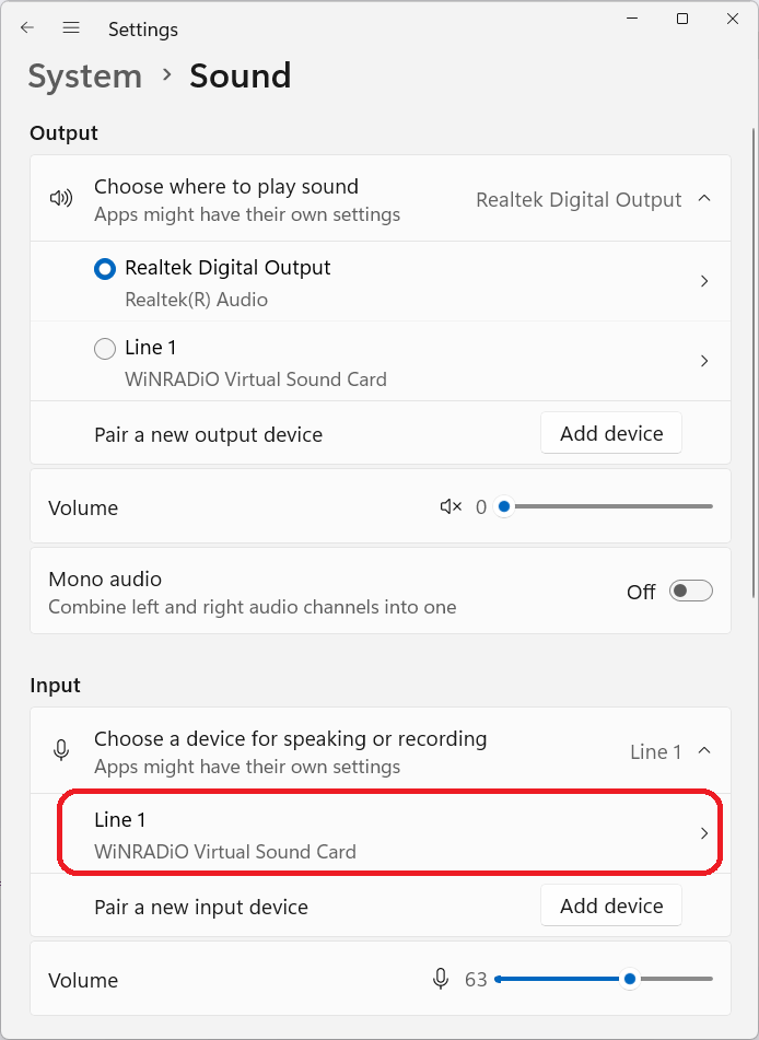 WiNRADiO Virtual Sound Card